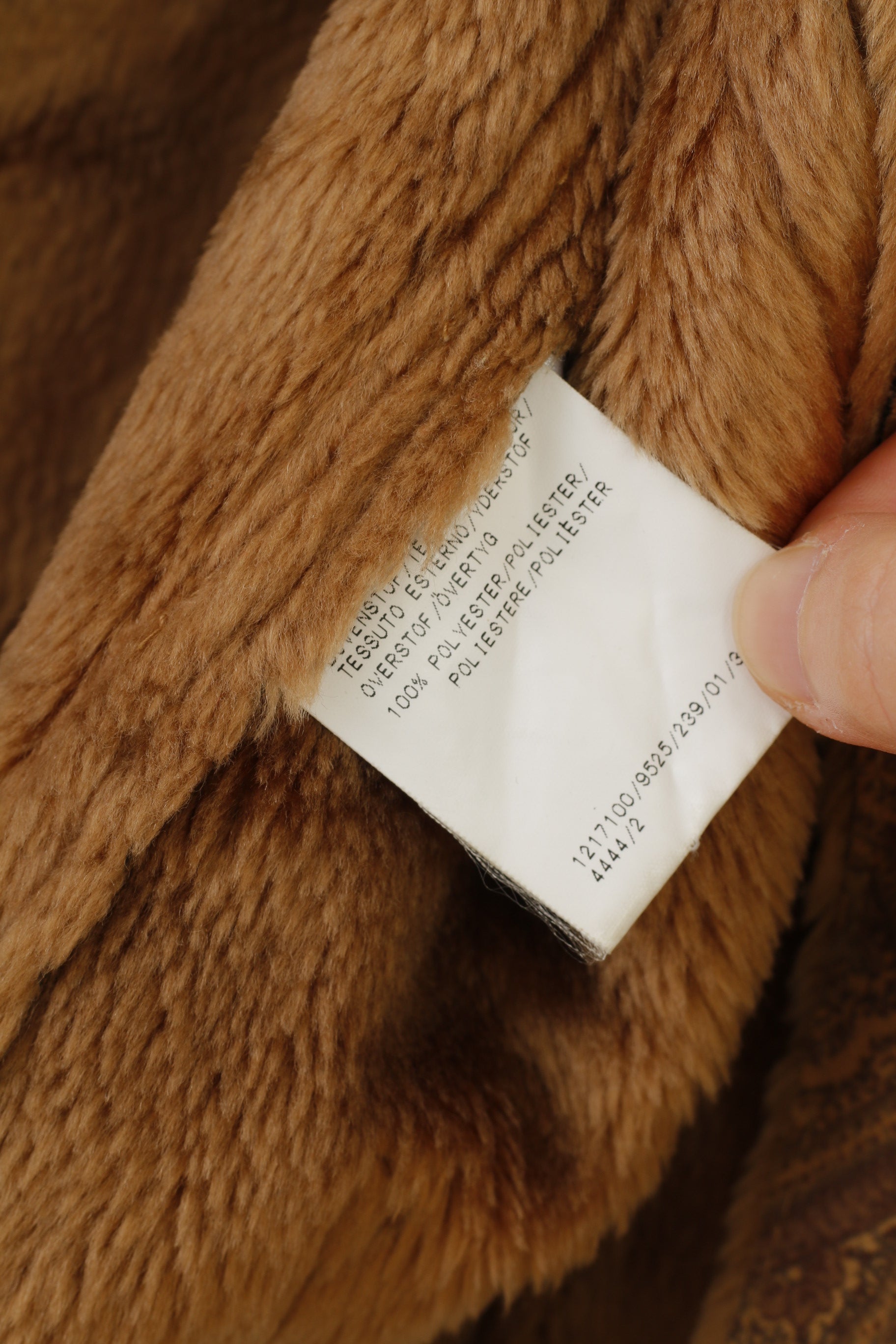 Gelco Women 16 44 XL Jacket Brown Boho Single Breasted Fur Collar Warm  Abstract Print  Vintage Top