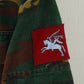 Seyntex Men L Jacket Khaki Camouflage Military Paratrooper 90s Army Zip Up Top