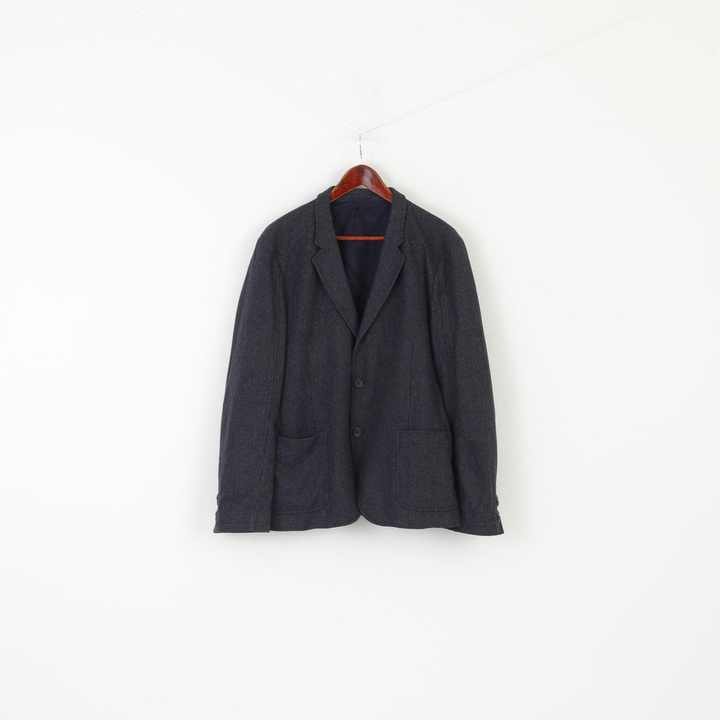 Hugo Boss Men 52 42 Blazer Navy Wool Arid Single Breasted Sport Jacket