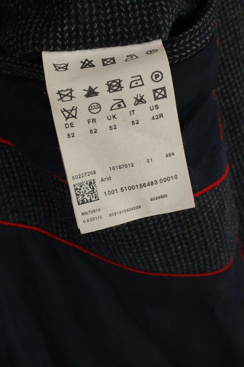 Hugo Boss Men 52 42 Blazer Navy Wool Arid Single Breasted Sport Jacket