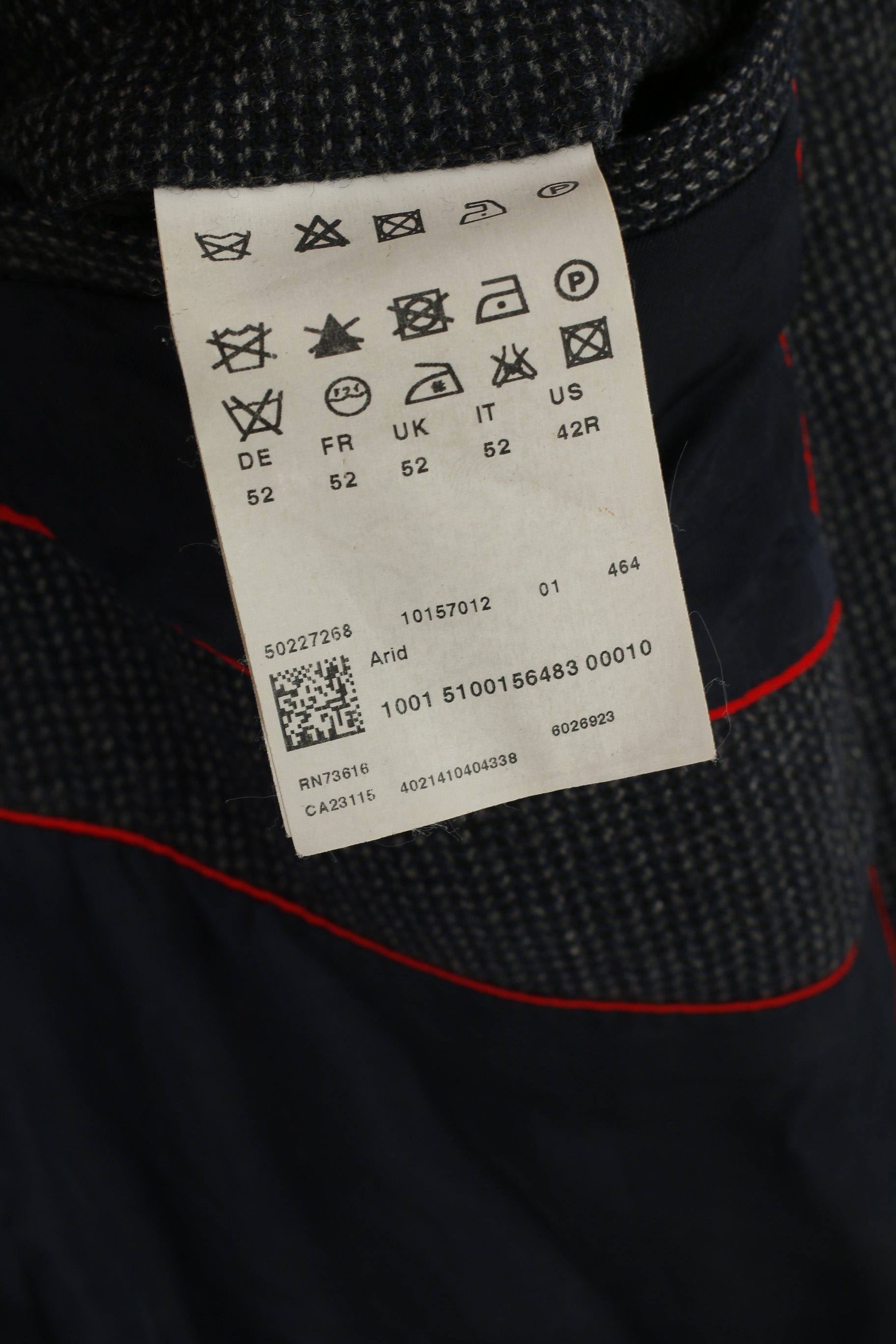 Hugo Boss Men 52 42 Blazer Navy Wool Arid Single Breasted Sport Jacket