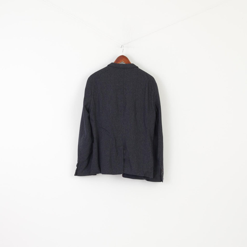 Hugo Boss Men 52 42 Blazer Navy Wool Arid Single Breasted Sport Jacket