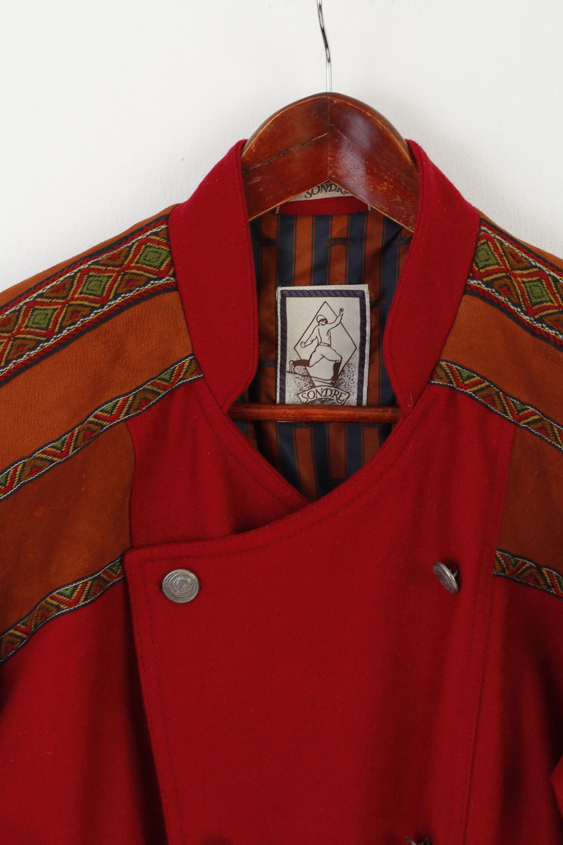 Sondre pour Swix Sport Jupe Costume Femme Marron Laine Norvégienne Ensemble Costume Vintage Lourd