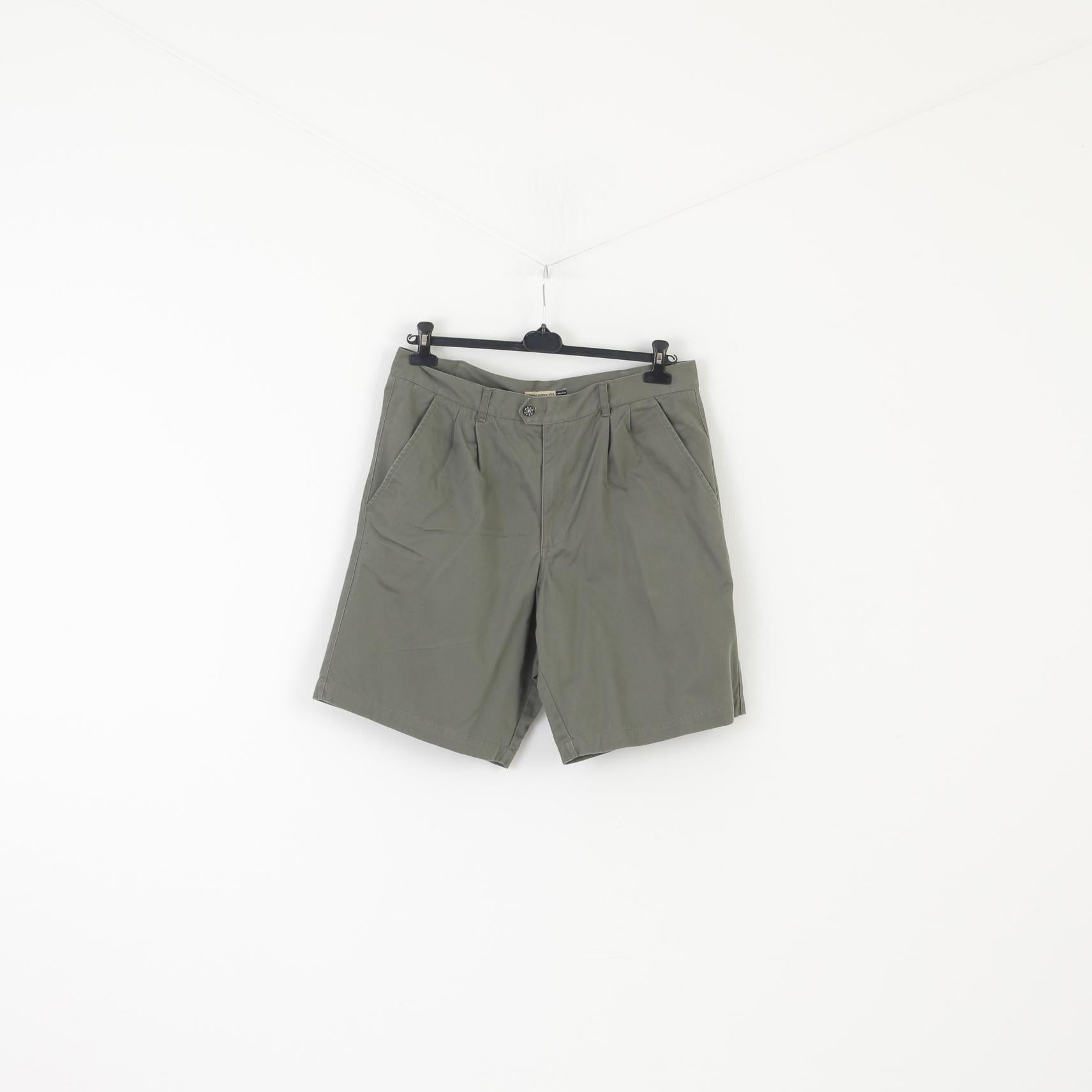 Head Men 36 Shorts Khaki Vintage Sportswear Chino Easy Fit Cotton Casual