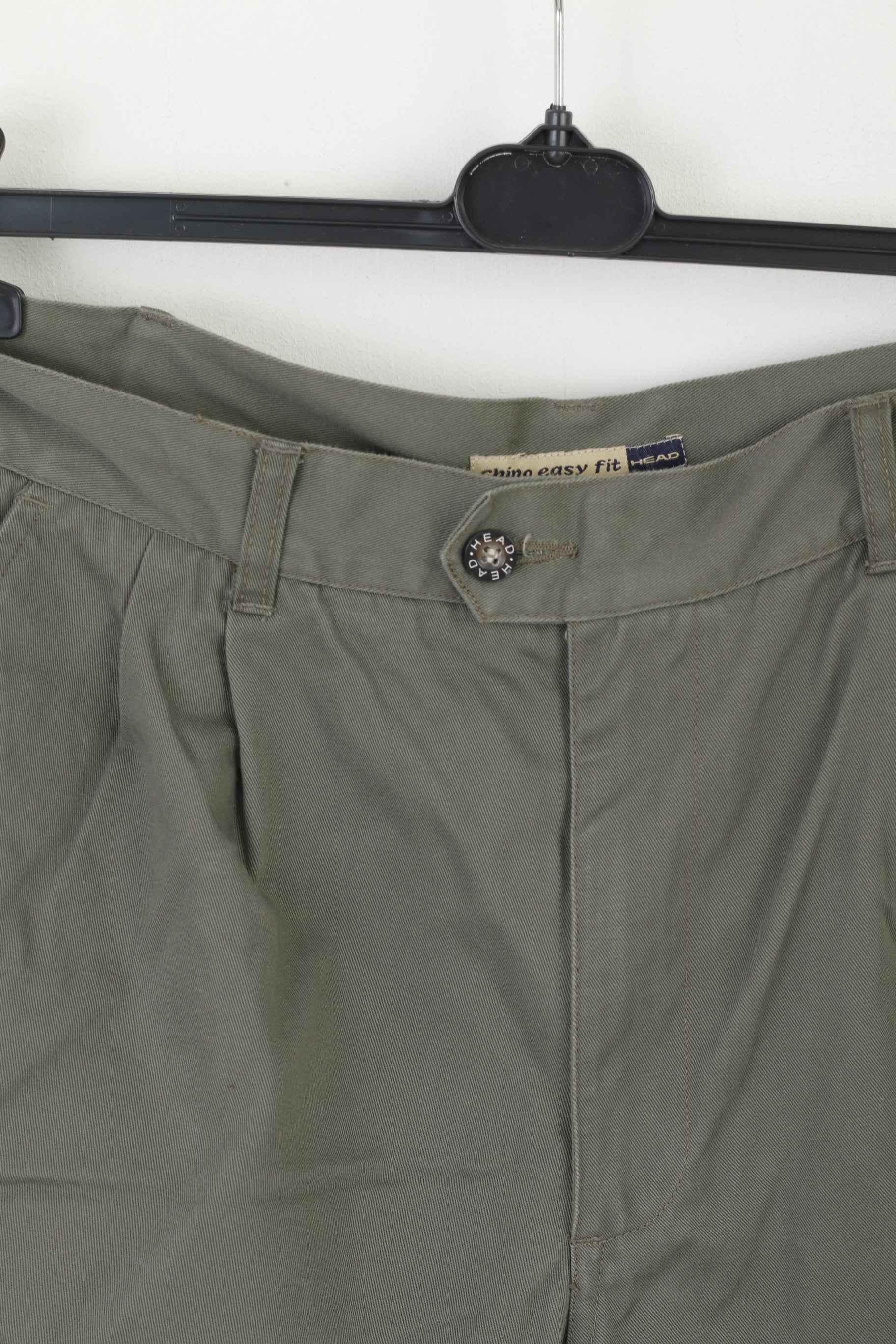 Head Men 36 Shorts Kaki Vintage Sportswear Chino Easy Fit Coton Casual