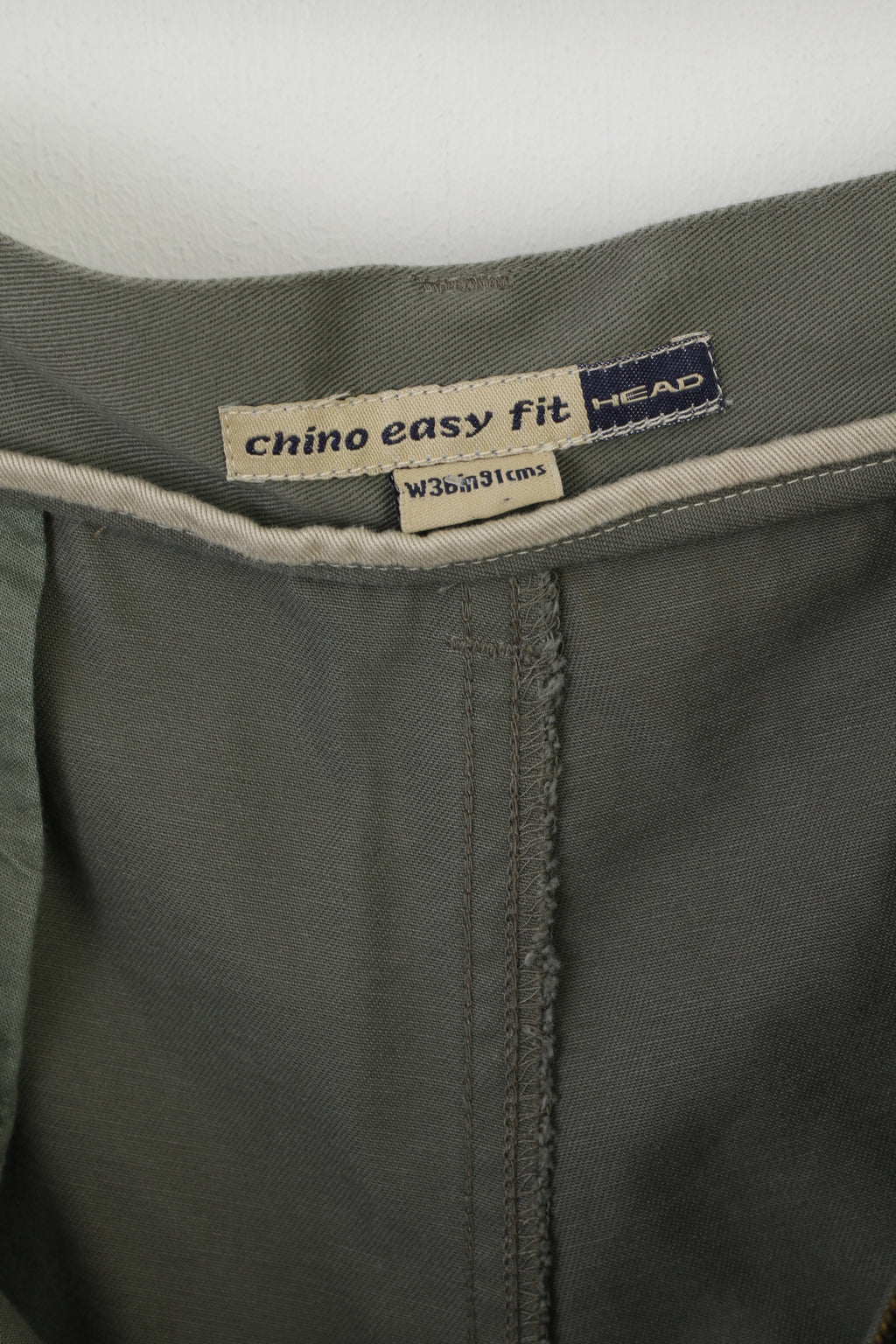 Head Men 36 Shorts Khaki Vintage Sportswear Chino Easy Fit Cotton Casual