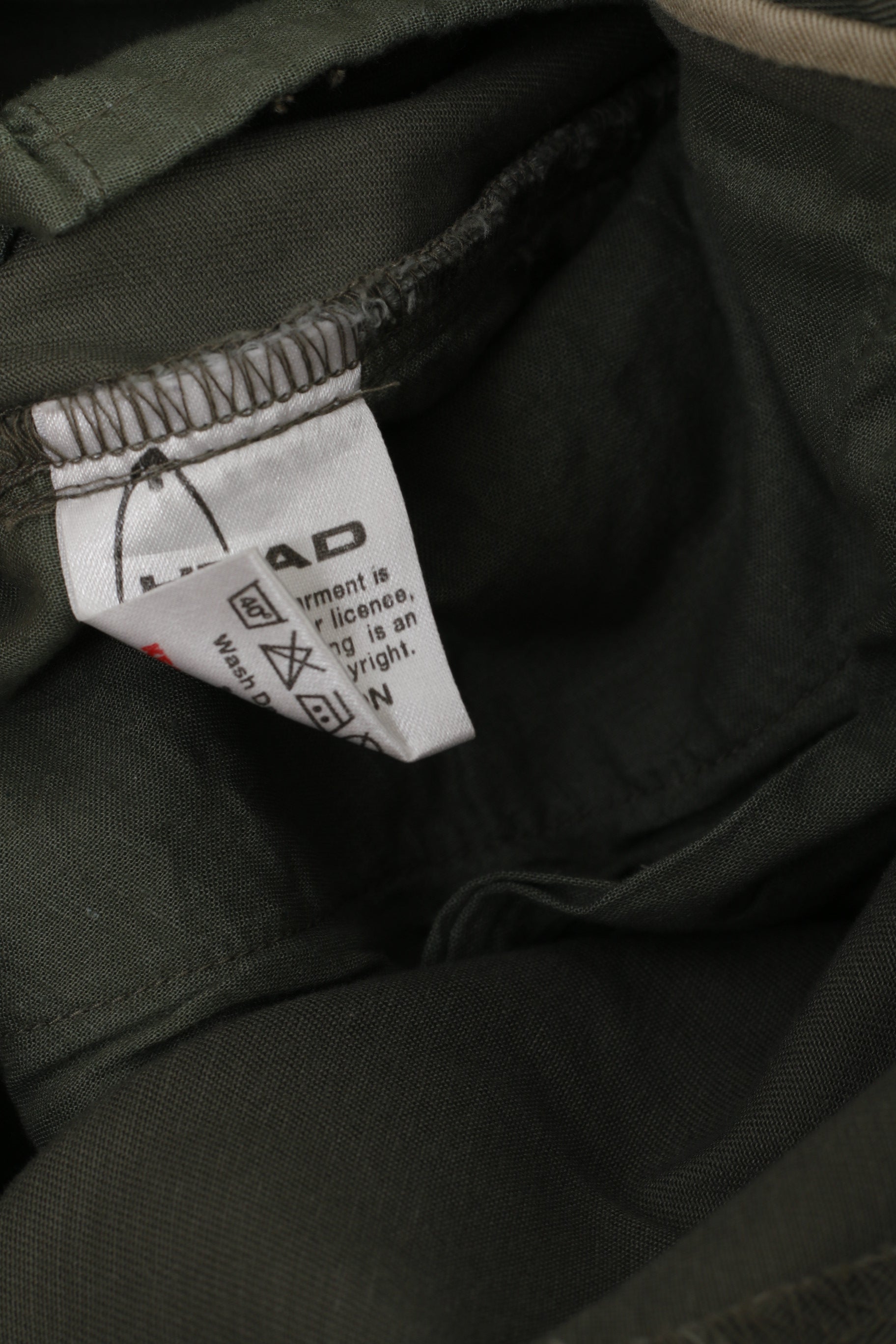 Head Men 36 Shorts Kaki Vintage Sportswear Chino Easy Fit Coton Casual