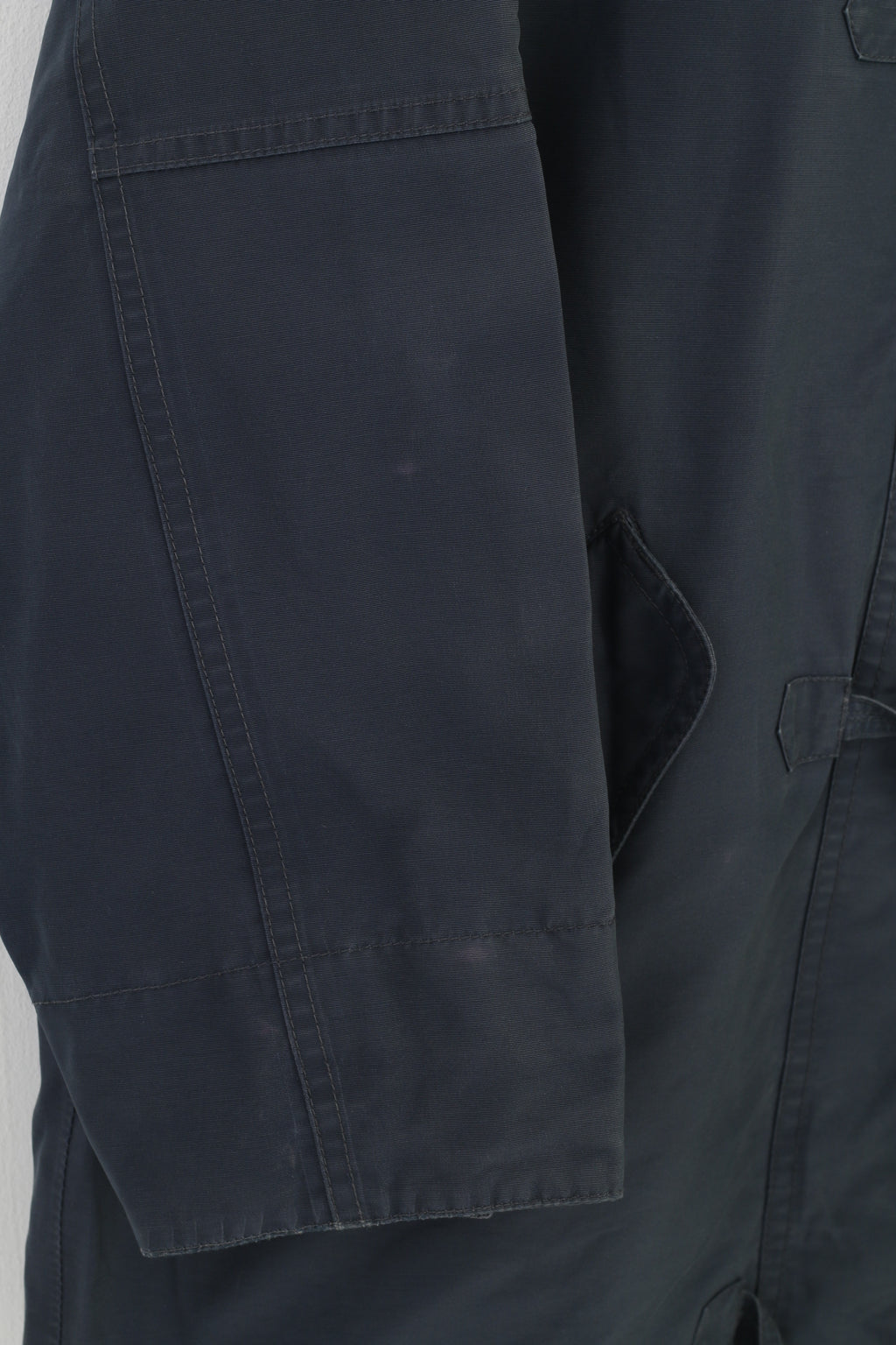 Rouge Vert Hommes Veste Marine Coton Nylon Mélange Duffle À Capuchon Extérieur Vintage Poches Haut