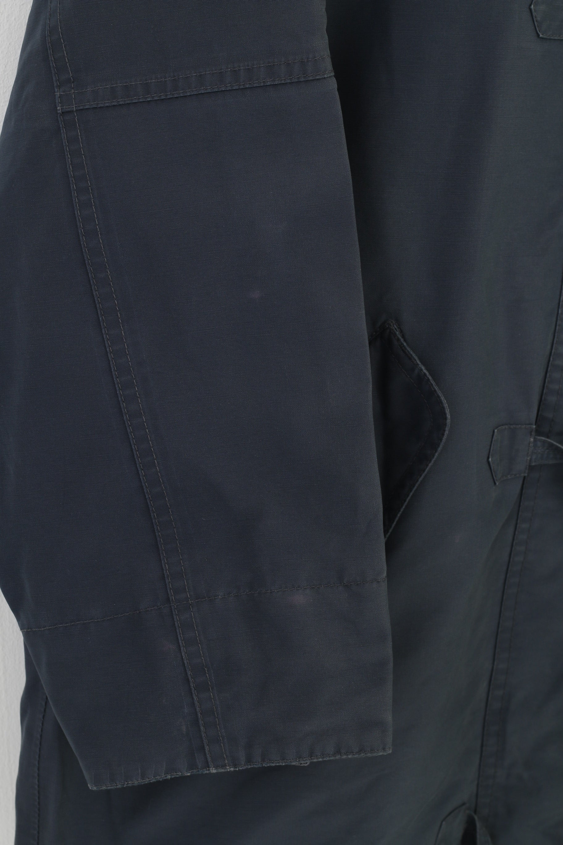 Rouge Vert Hommes Veste Marine Coton Nylon Mélange Duffle À Capuchon Extérieur Vintage Poches Haut