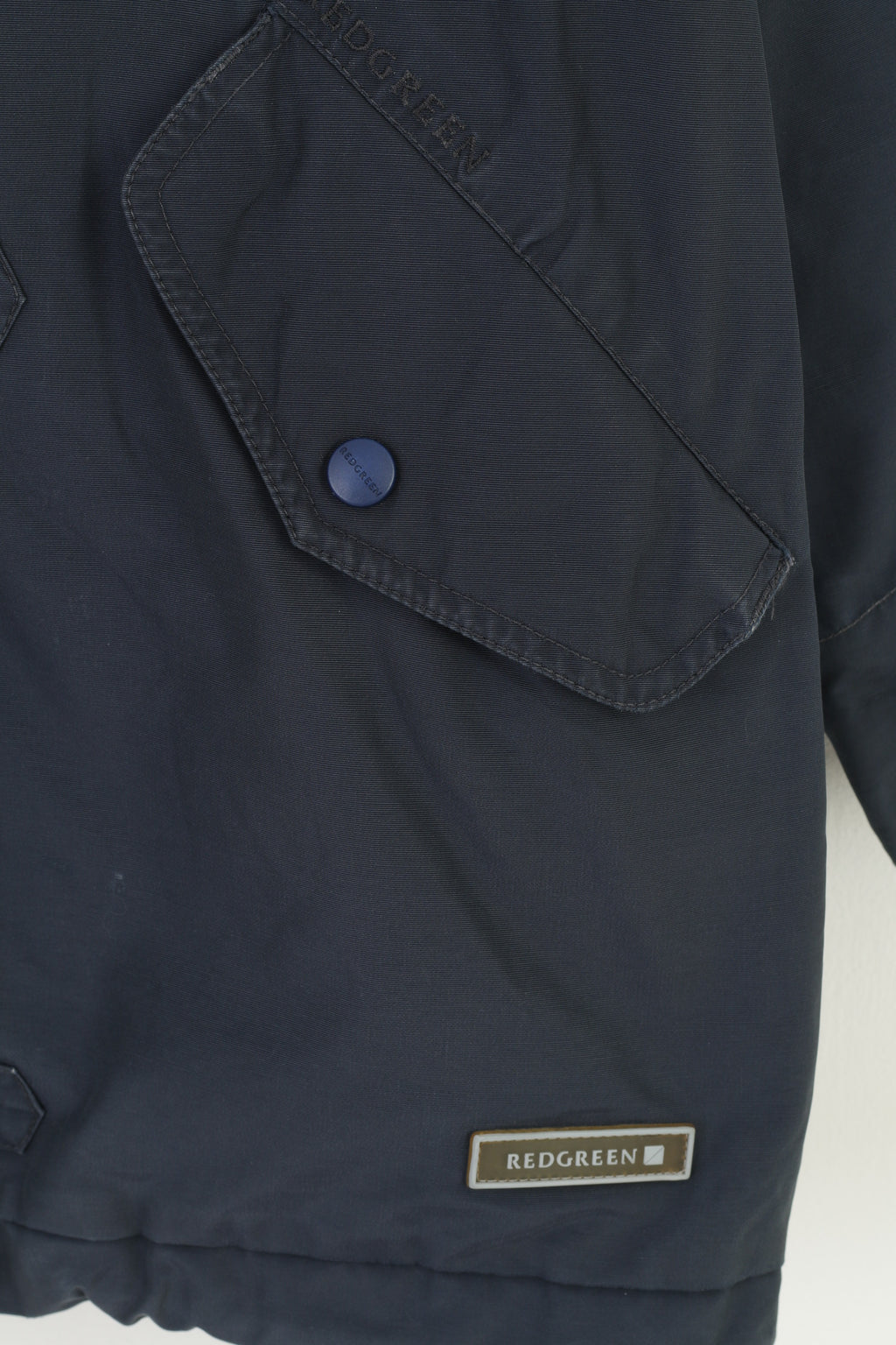 Rouge Vert Hommes Veste Marine Coton Nylon Mélange Duffle À Capuchon Extérieur Vintage Poches Haut