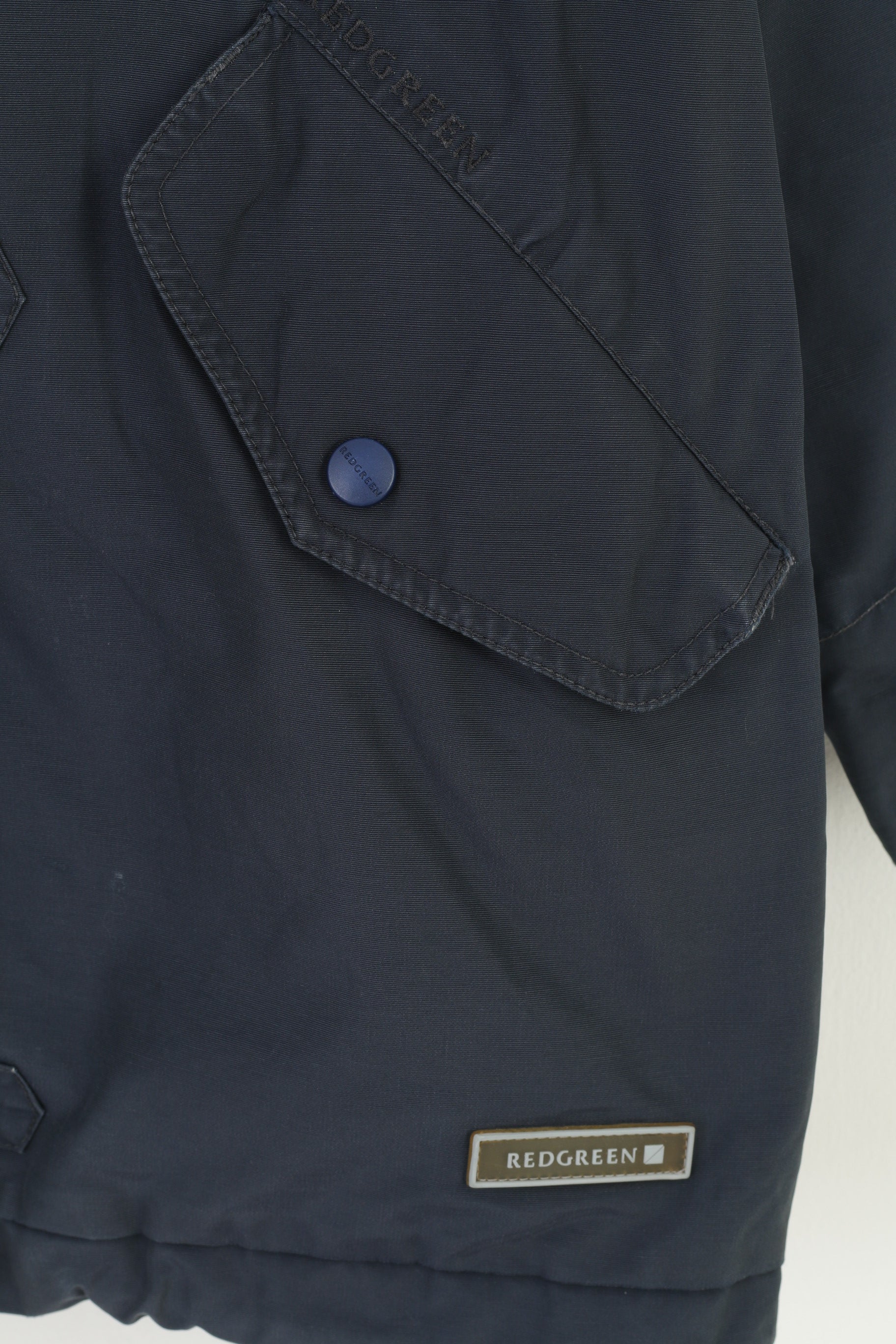 Rouge Vert Hommes Veste Marine Coton Nylon Mélange Duffle À Capuchon Extérieur Vintage Poches Haut