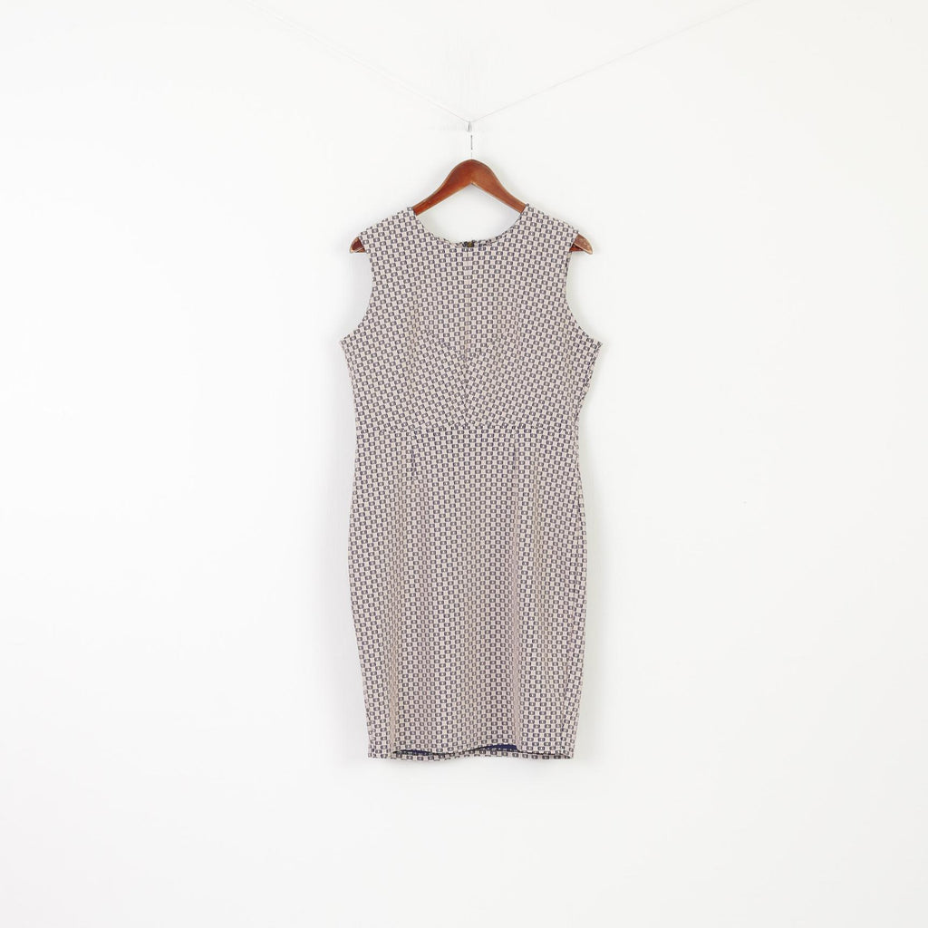 Therapy London Women 14 M Dress Navy Pink Pencil Elegant Sleeveless