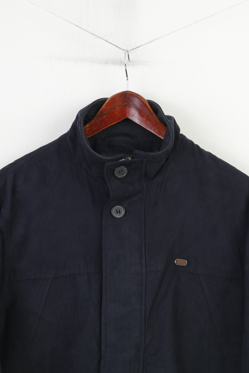 Bosideng Hommes M Bomber Veste Marine Léger Fermeture Éclair Complète Décontracté Velours Vintage Haut
