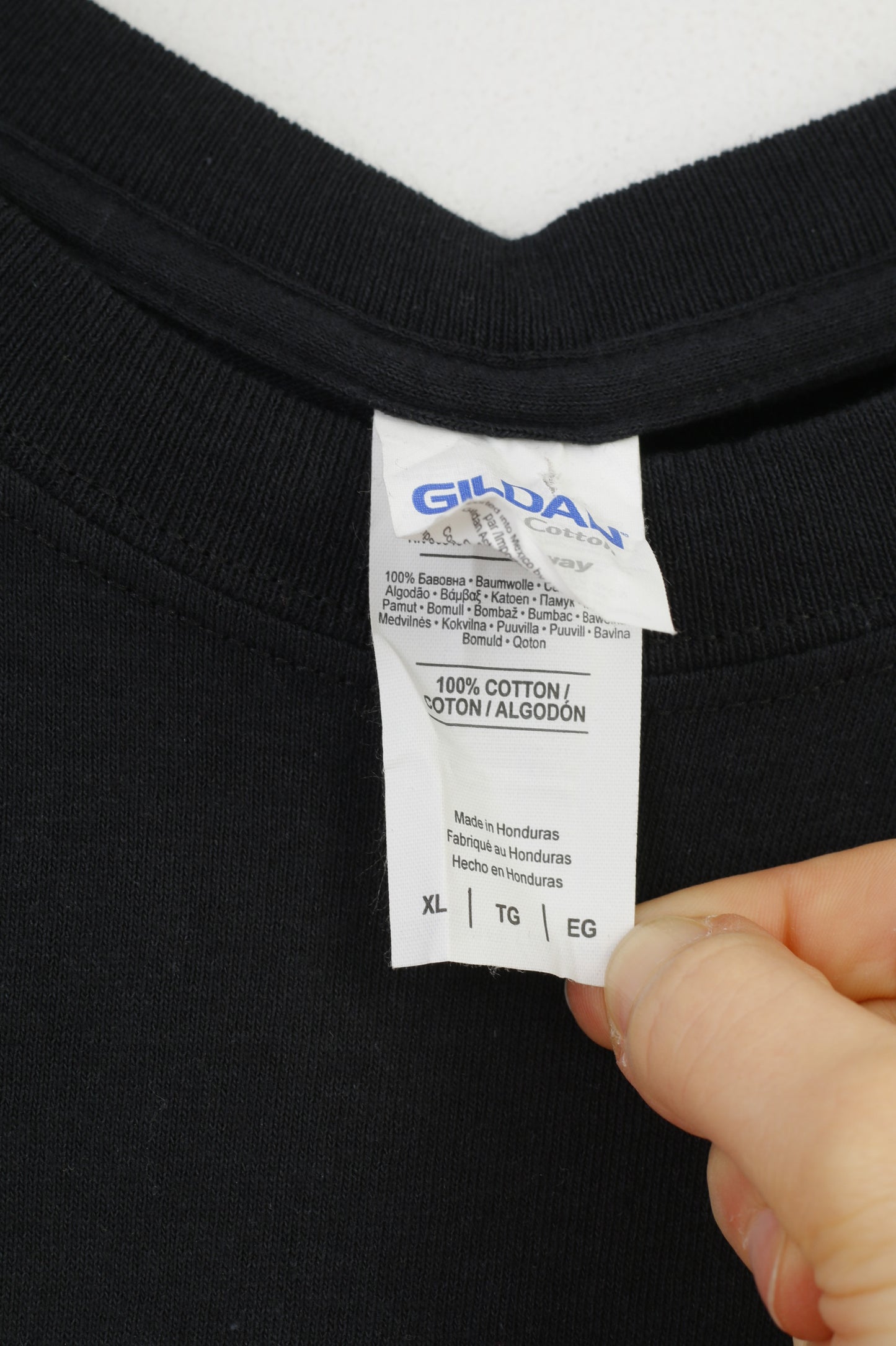 T-shirt Gildan da uomo XL Maglietta classica girocollo con grafica Ghostbusters in cotone nero