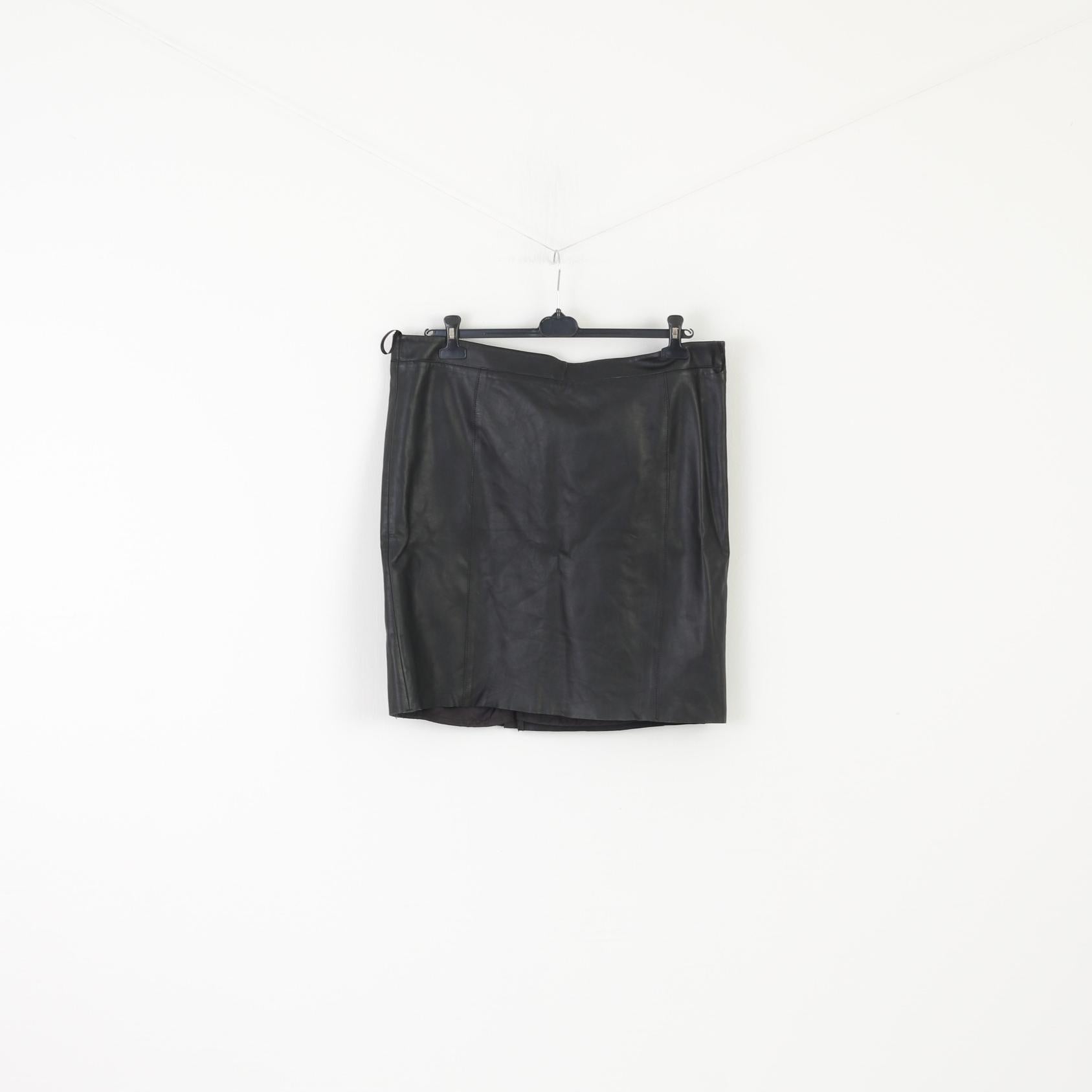 David Moore New York Women 20 46 Mini Skirt Black Soft 100% Leather Party