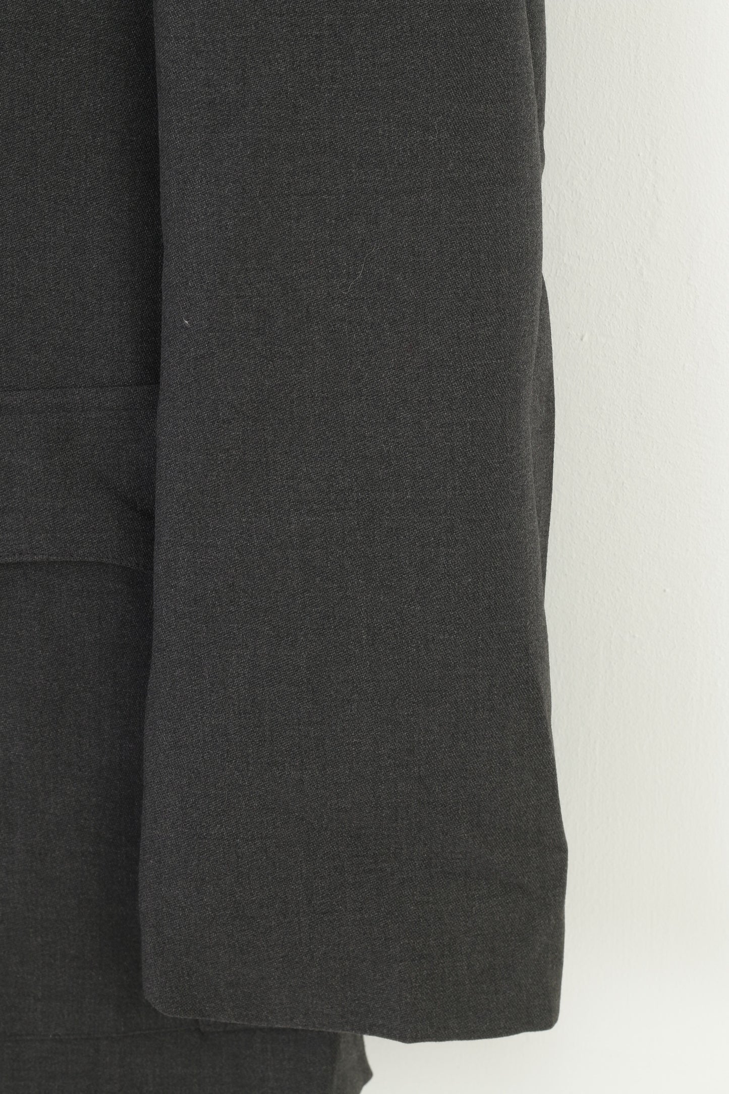 Harvik Hommes 42 Blazer Gris Or Boutons Multi Poches Simple Boutonnage Vintage Top Veste