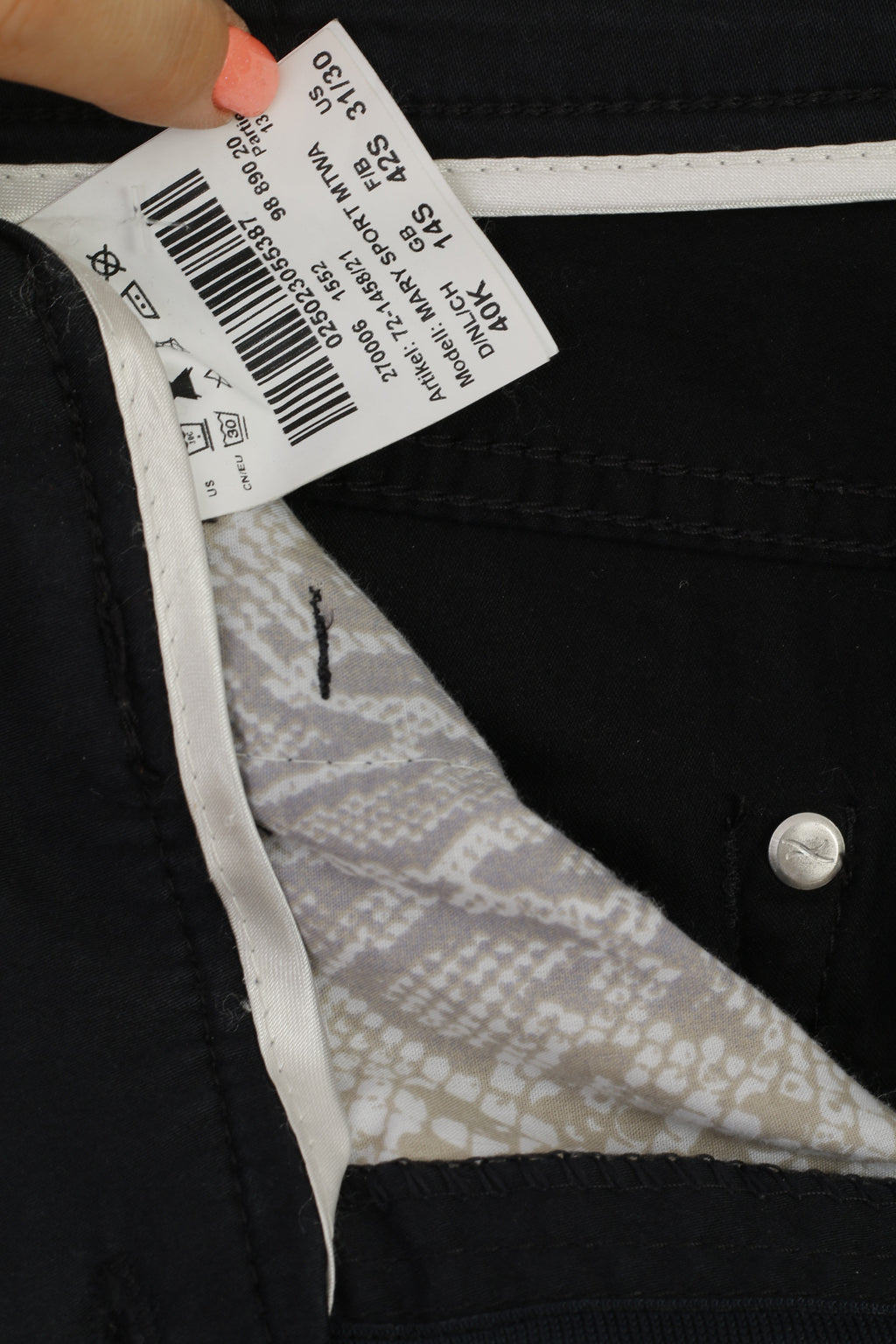 Brax Pantalon skinny classique en coton pour femme 14 31 Bleu marine Mary City Sport