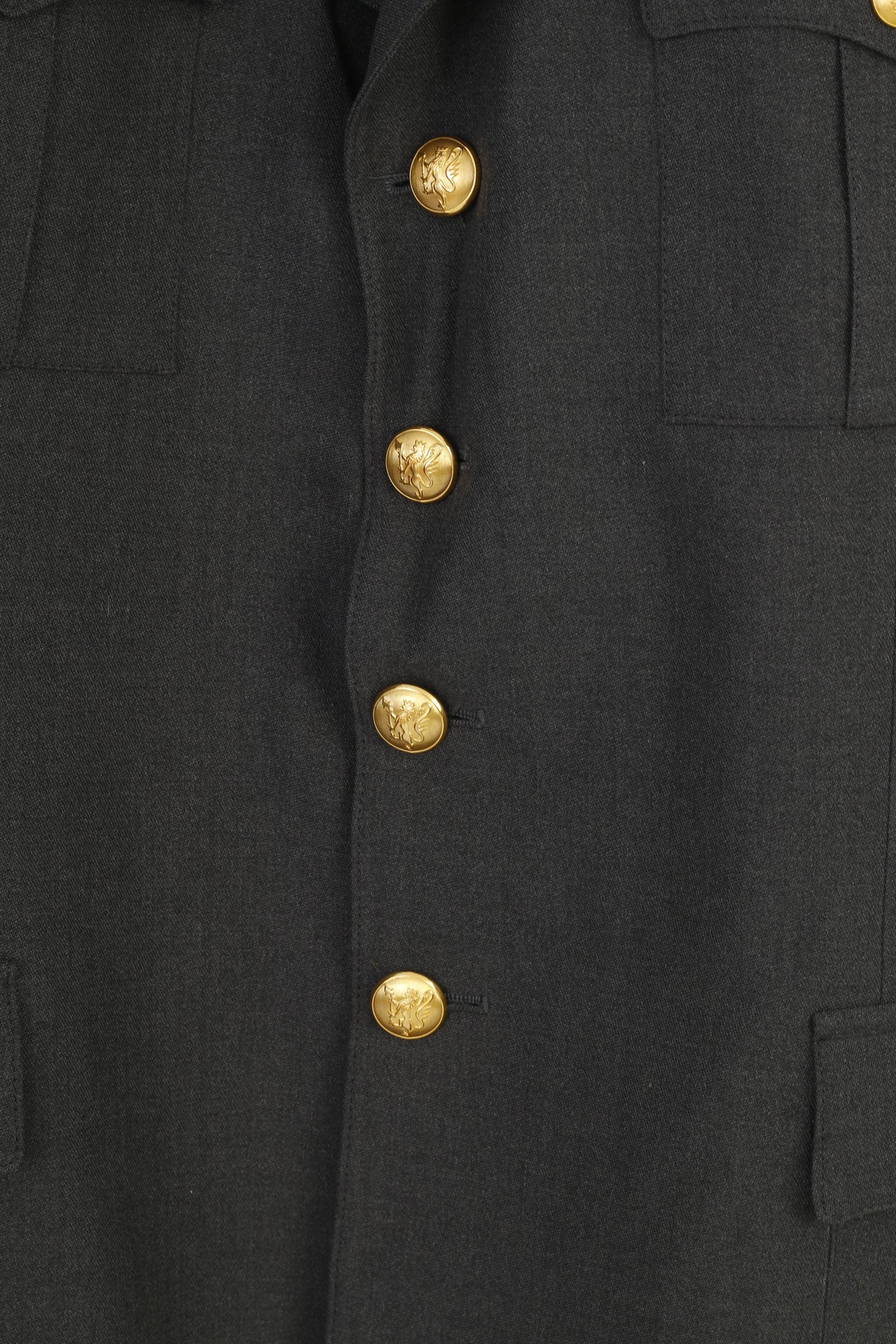 Giacca da uomo Harvik 42 Blazer grigio oro con bottoni multi tasche Giacca vintage monopetto