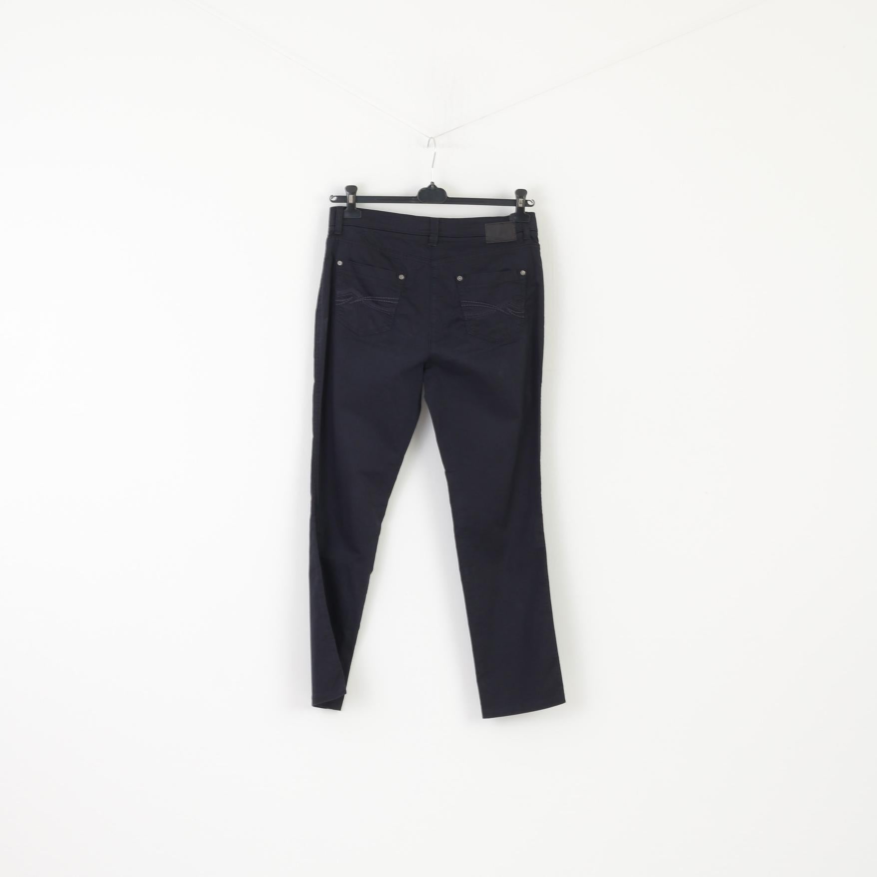 Brax Women 14 31 Trousers Navy Mary City Sport Cotton Classic Skinny Pants