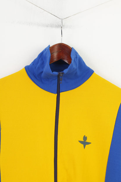 Eiser Sweden Boys 4 14-16 Age Sweatshirt Yellow Nylon Blend Olympic Track Vintage Full Zipper Top