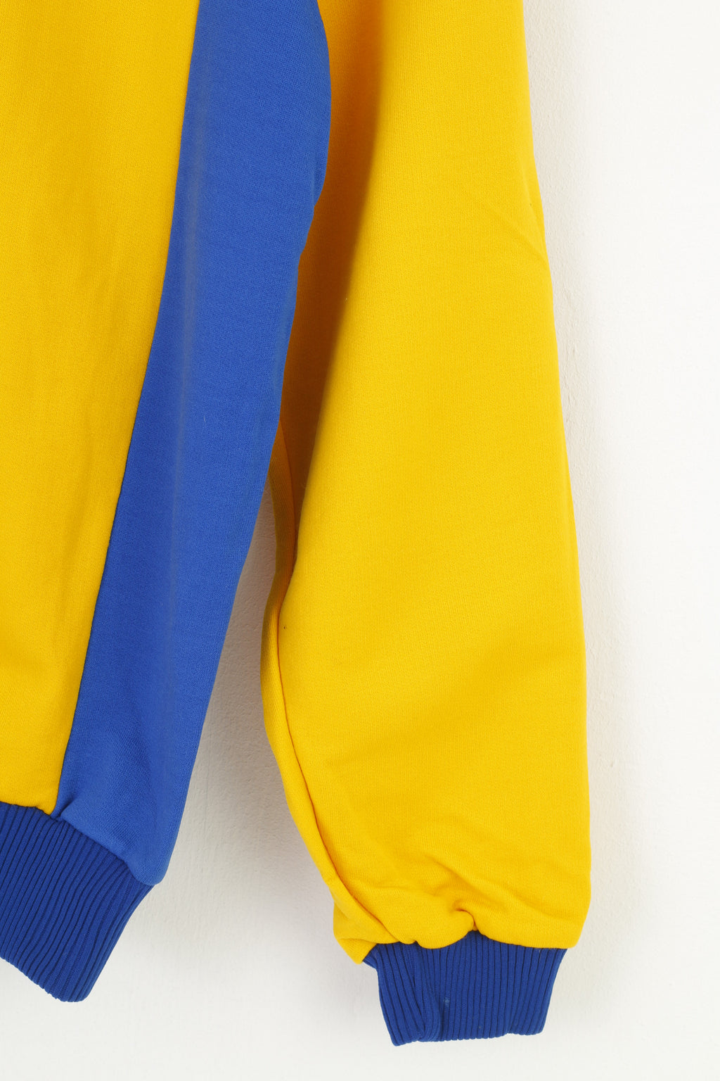 Felpa Eiser Sweden per ragazzi 4 14-16 anni Felpa gialla in misto nylon pista olimpica vintage con cerniera intera