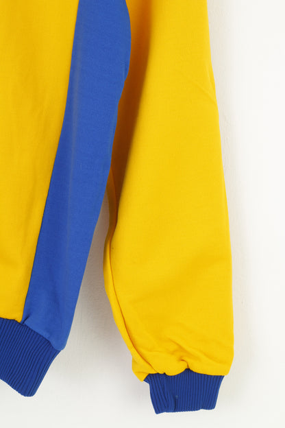 Eiser Suède Garçons 4 14-16 Âge Sweat Jaune Nylon Mélange Olympic Track Vintage Full Zipper Top