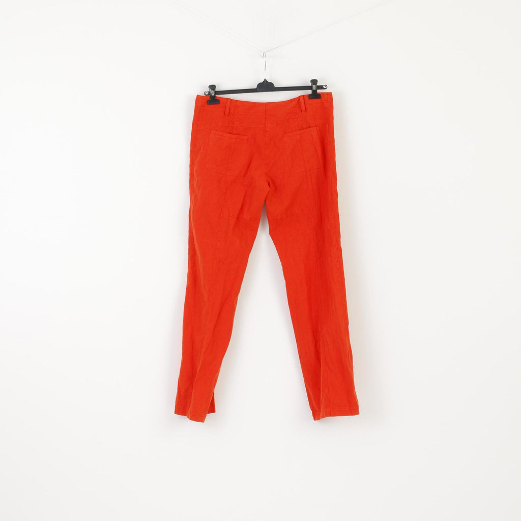 Nouveau Extenso femme 46 pantalon Orange lin coton été pantalons décontractés
