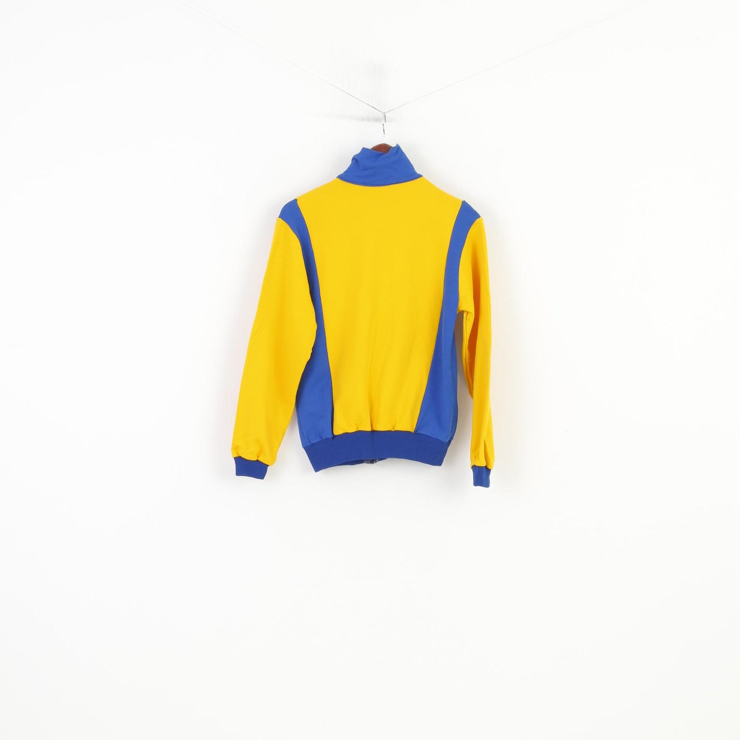 Eiser Sweden Boys 4 14-16 Age Sweatshirt Yellow Nylon Blend Olympic Track Vintage Full Zipper Top