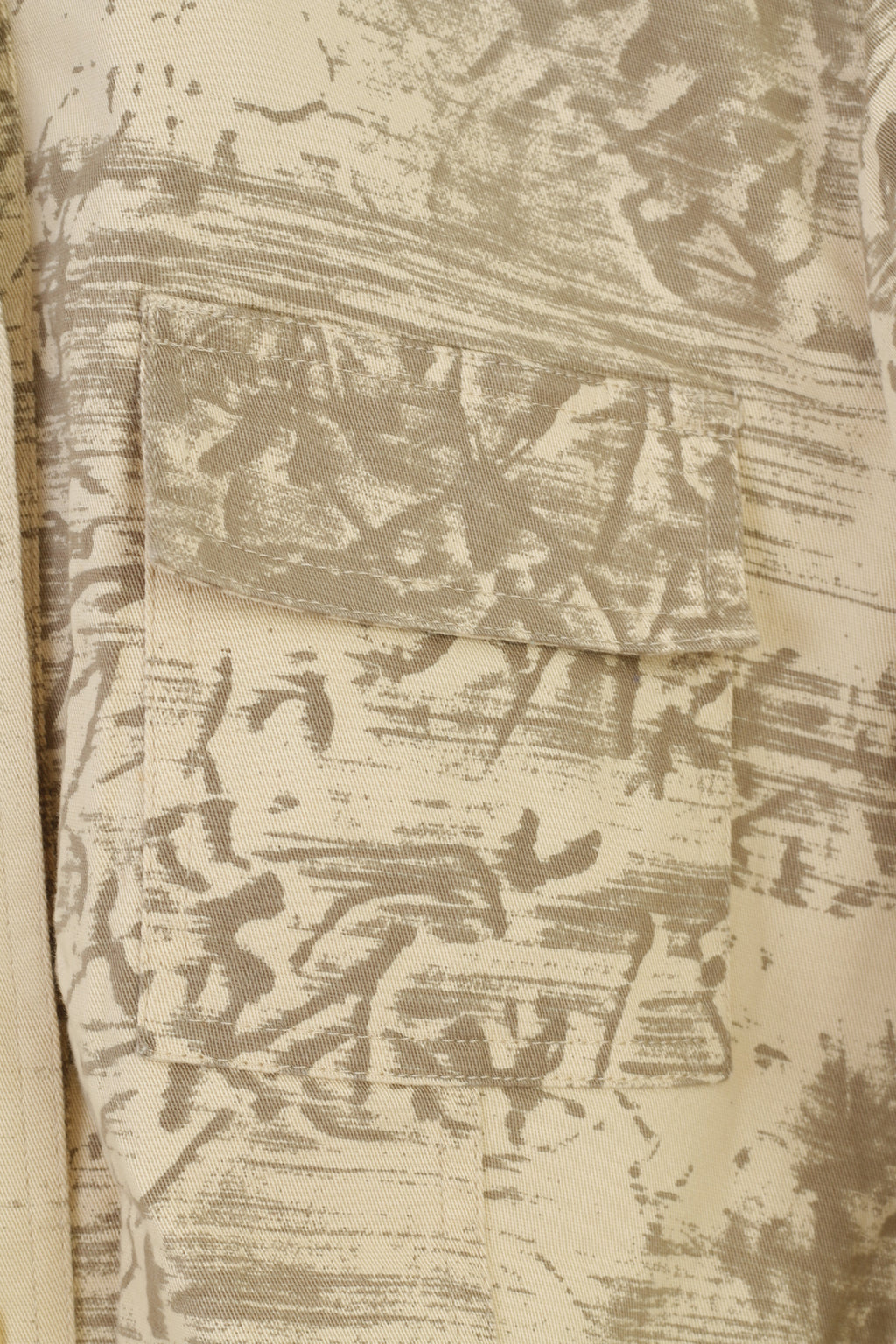 Gerry Weber Women 14 40 L Blazer Beige Cotton Western Printed Buttoned Country Collar Vintage Jacket