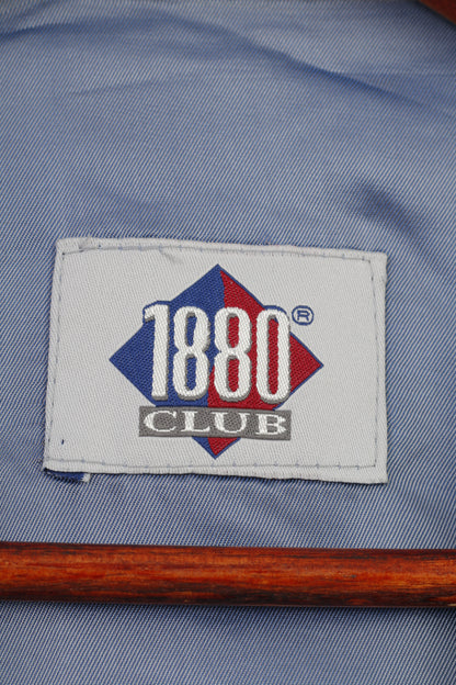 1880 Club Hommes 36 S Gilet Bleu Abstrait Brillant Rétro Vintage Gilet
