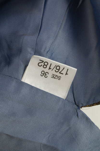 1880 Club  Men 36 S Waistcoat Blue Abstract Shiny Retro Vintage Vest