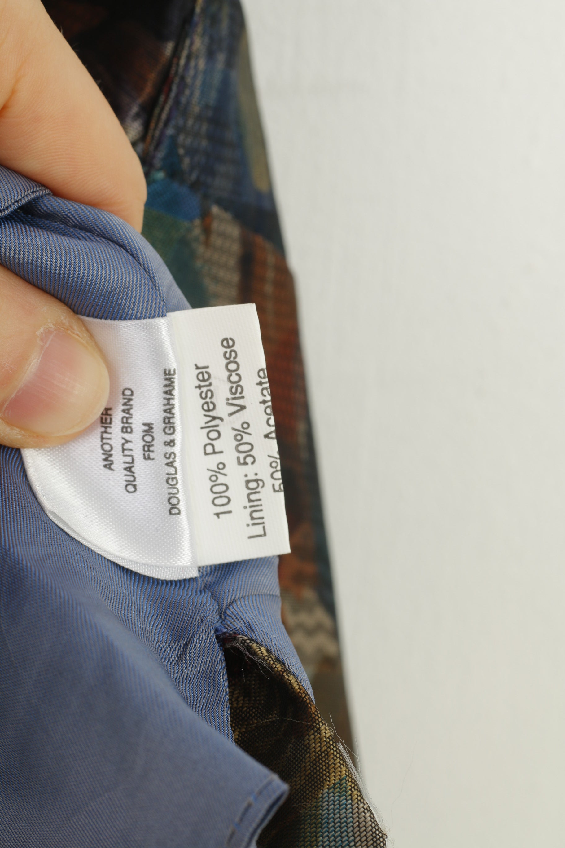 1880 Club Hommes 36 S Gilet Bleu Abstrait Brillant Rétro Vintage Gilet