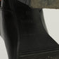 Carinii Women 39 Heeled Booties Black Leather Shiny Snake Shoes