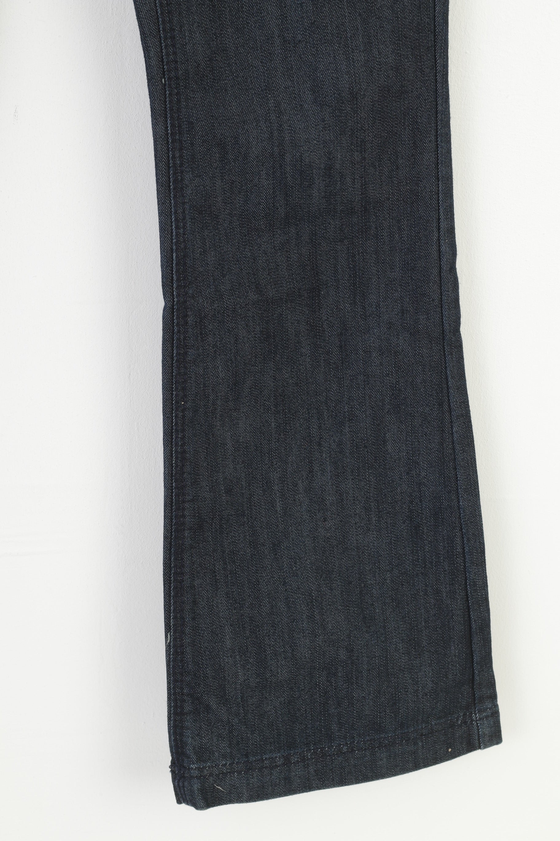 River Island Women 12 38 Jeans Trousers Navy Cotton  Gold Detailed  Original Pants