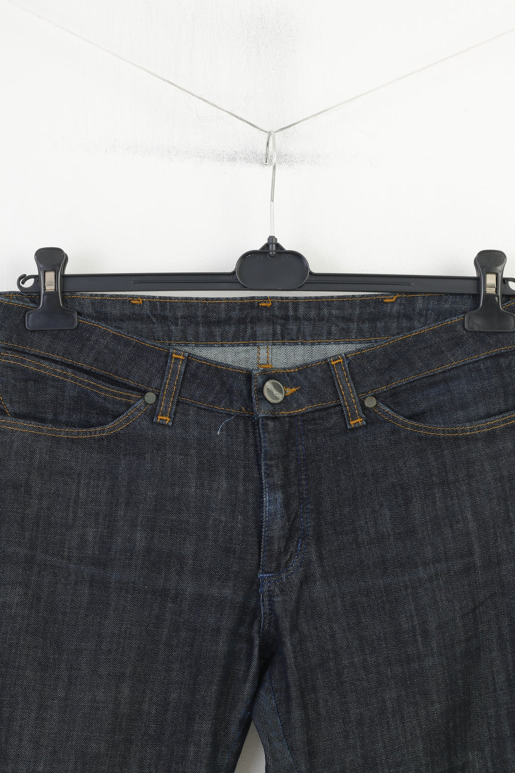 Wrangler Women 31  Jeans Trousers Navy Cotton IRIS Straight Leg Vintage Pants