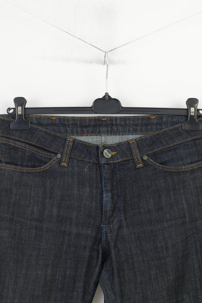 Pantaloni jeans Wrangler da donna 31 Pantaloni vintage a gamba dritta IRIS in cotone blu scuro 