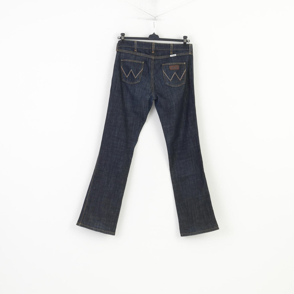 Wrangler Women 31  Jeans Trousers Navy Cotton IRIS Straight Leg Vintage Pants