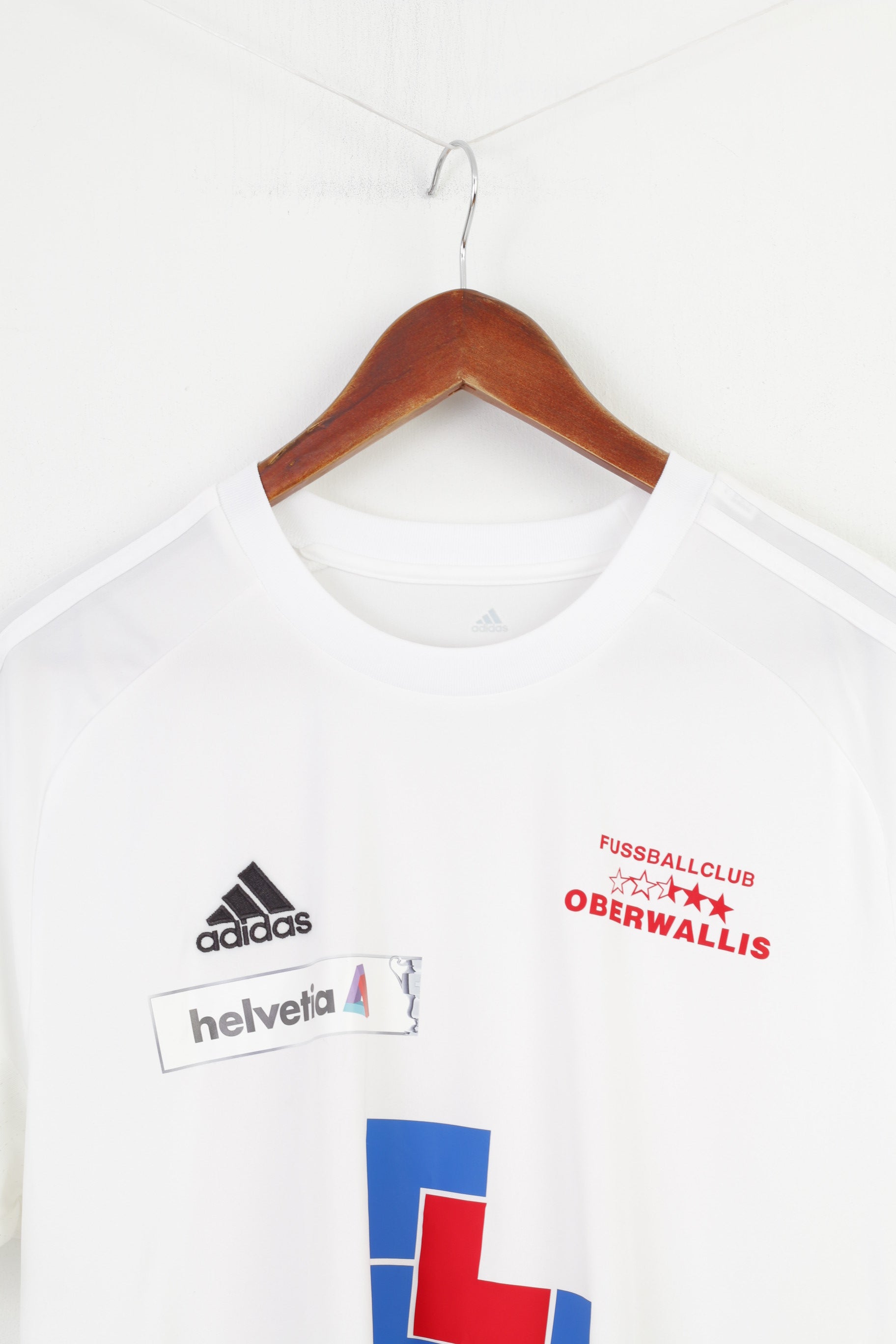 ADIDAS Men L Shirt Climacool  Sportswear White Football Training Top