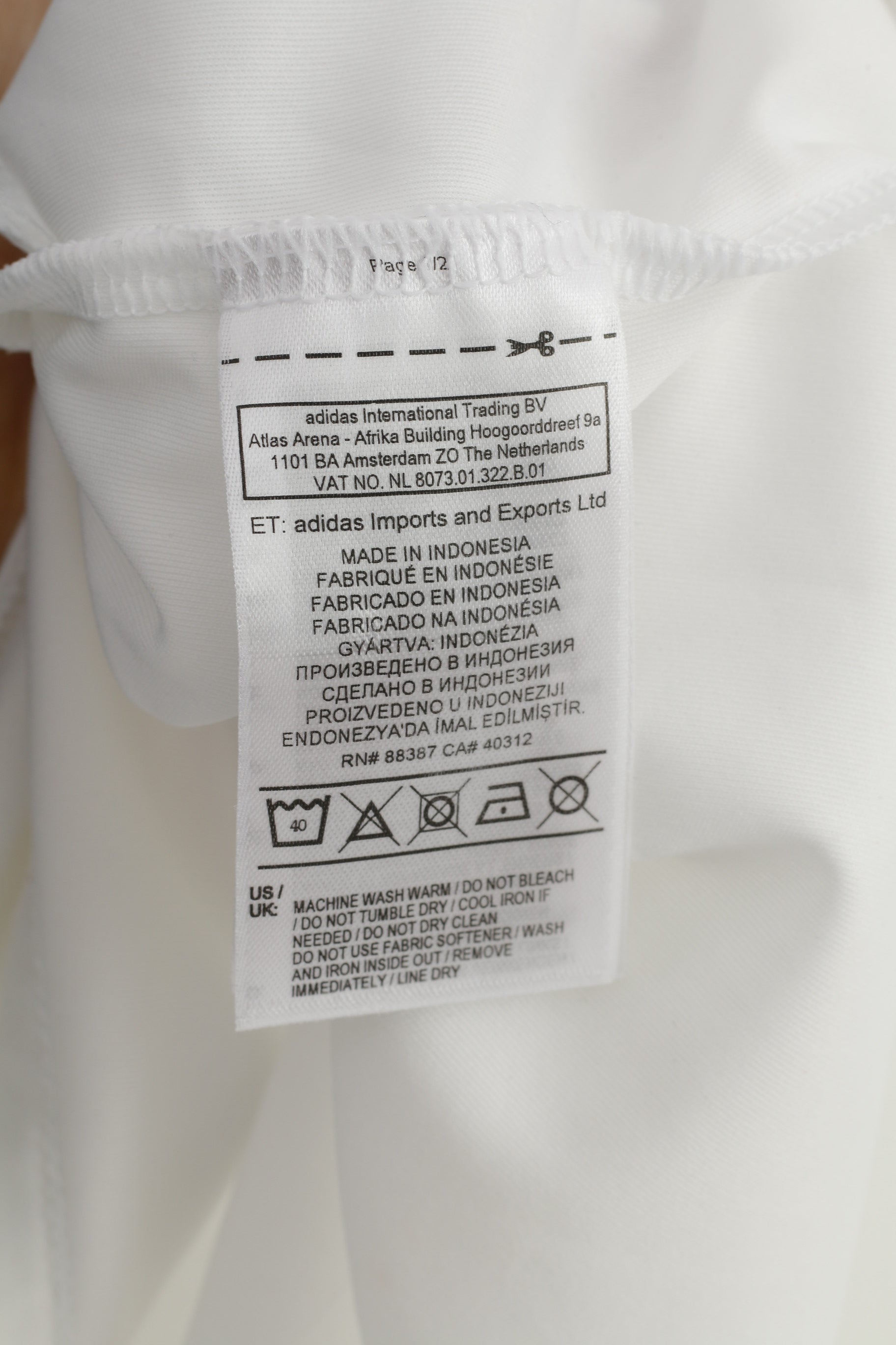 ADIDAS Men L Shirt Climacool  Sportswear White Football Training Top