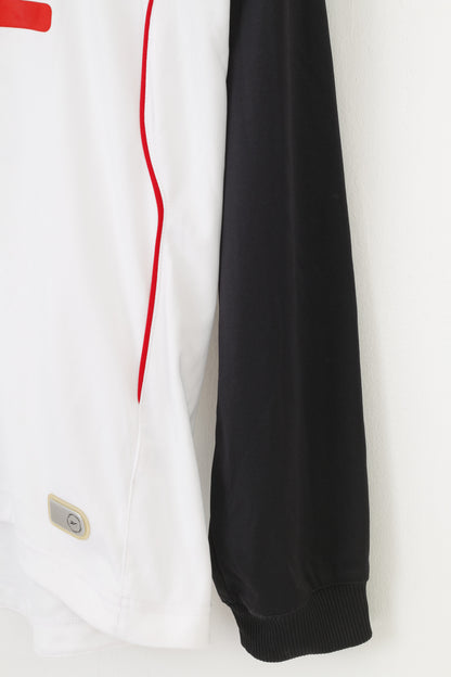 Reebok Men M Shirt Longsleeve Training Sportswear Polyester White Rewe Vintage Top