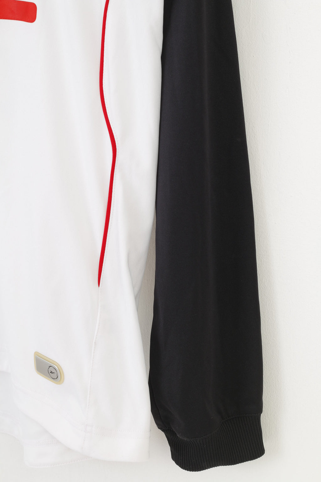 Reebok Uomo M Maglia a maniche lunghe Training Sportswear Poliestere Bianco Rewe Vintage Top