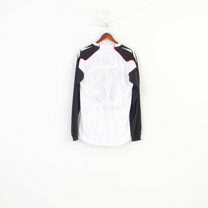 Reebok Uomo M Maglia a maniche lunghe Training Sportswear Poliestere Bianco Rewe Vintage Top