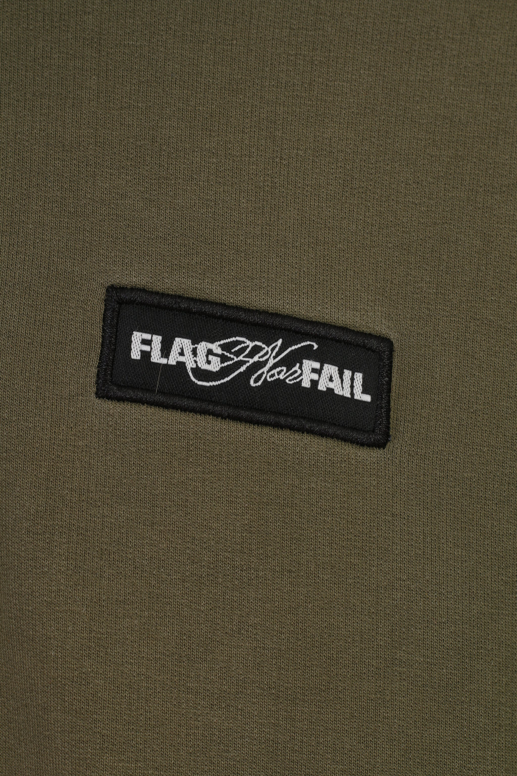 Flag for fail Felpa da donna con cerniera intera Top da allenamento in cotone vintage color kaki
