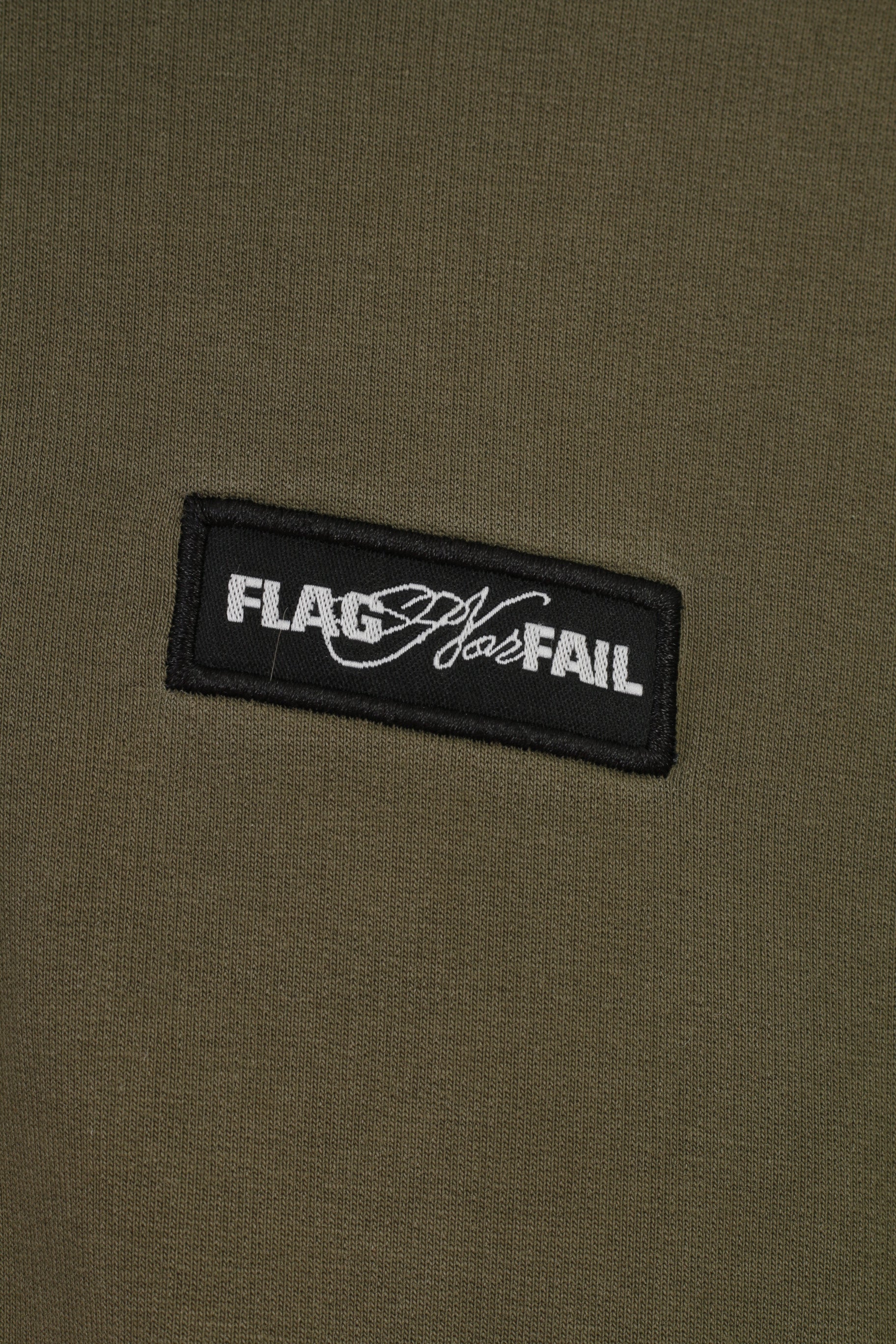Flag for fail Women S Sweatshirt Full Zipper Khaki Vintage Cotton Training Top