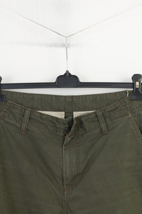 Pantaloni Carhartt da uomo M Pantaloni con tasche vintage a gamba larga color kaki