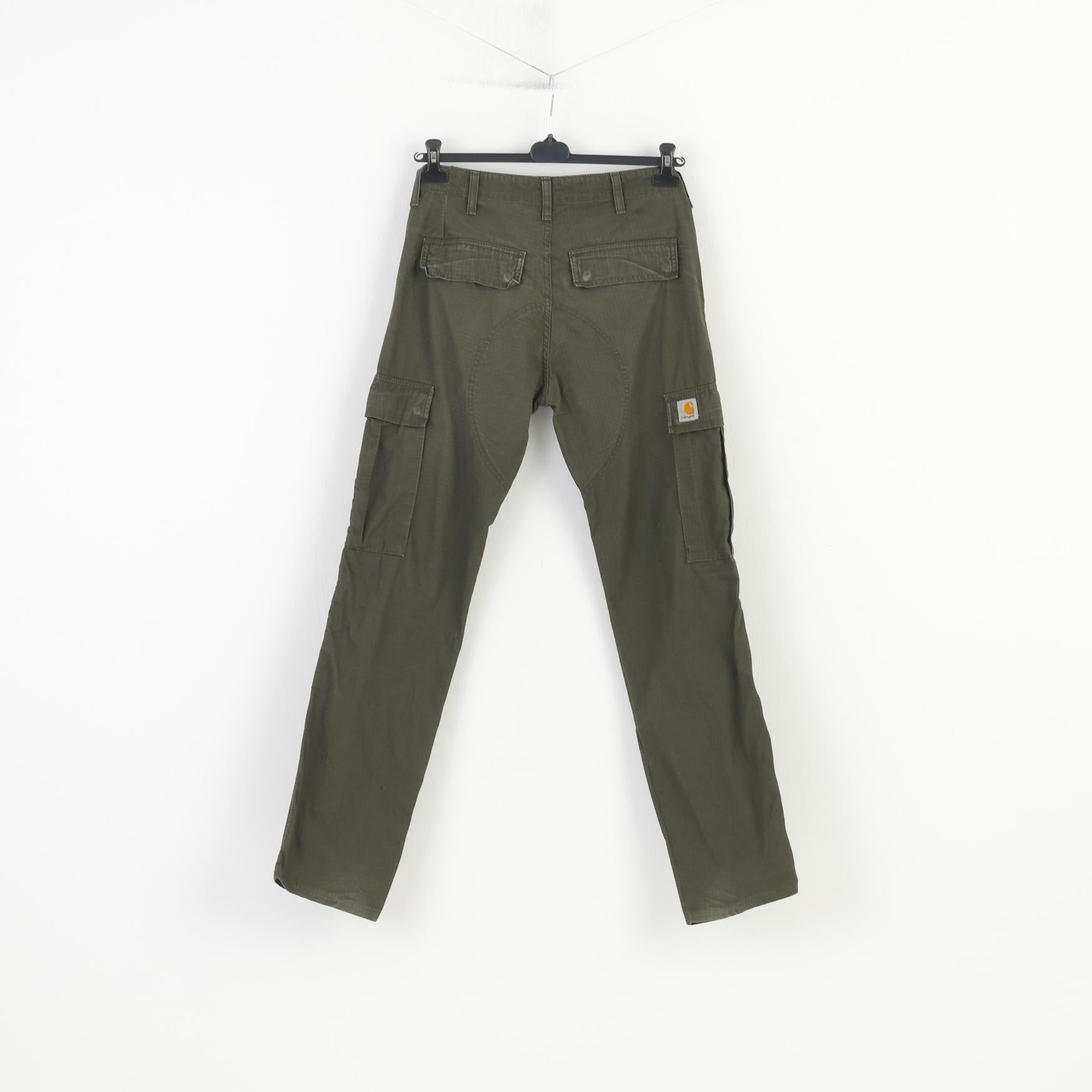 Carhartt Men M Trousers Khaki Wide Leg Vintage Pockets Pants