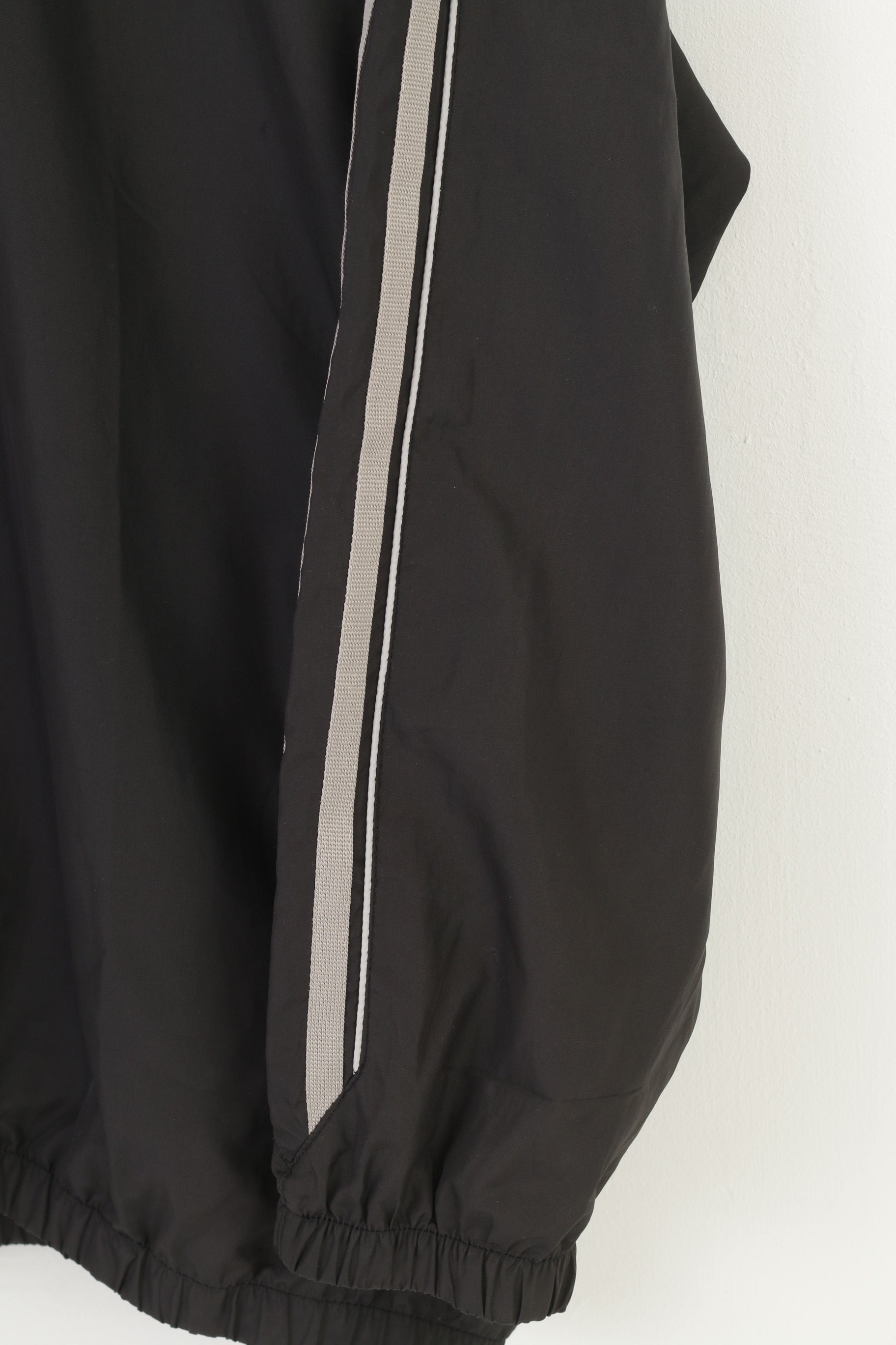 Lonsdale Men XXL Jacket Lightweigt Black Outwear Vintage Full Zipper Top