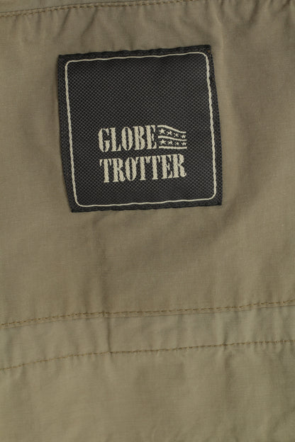 GlobeTrotter Homme M Veste Coton Kaki Boutons Poches Haut