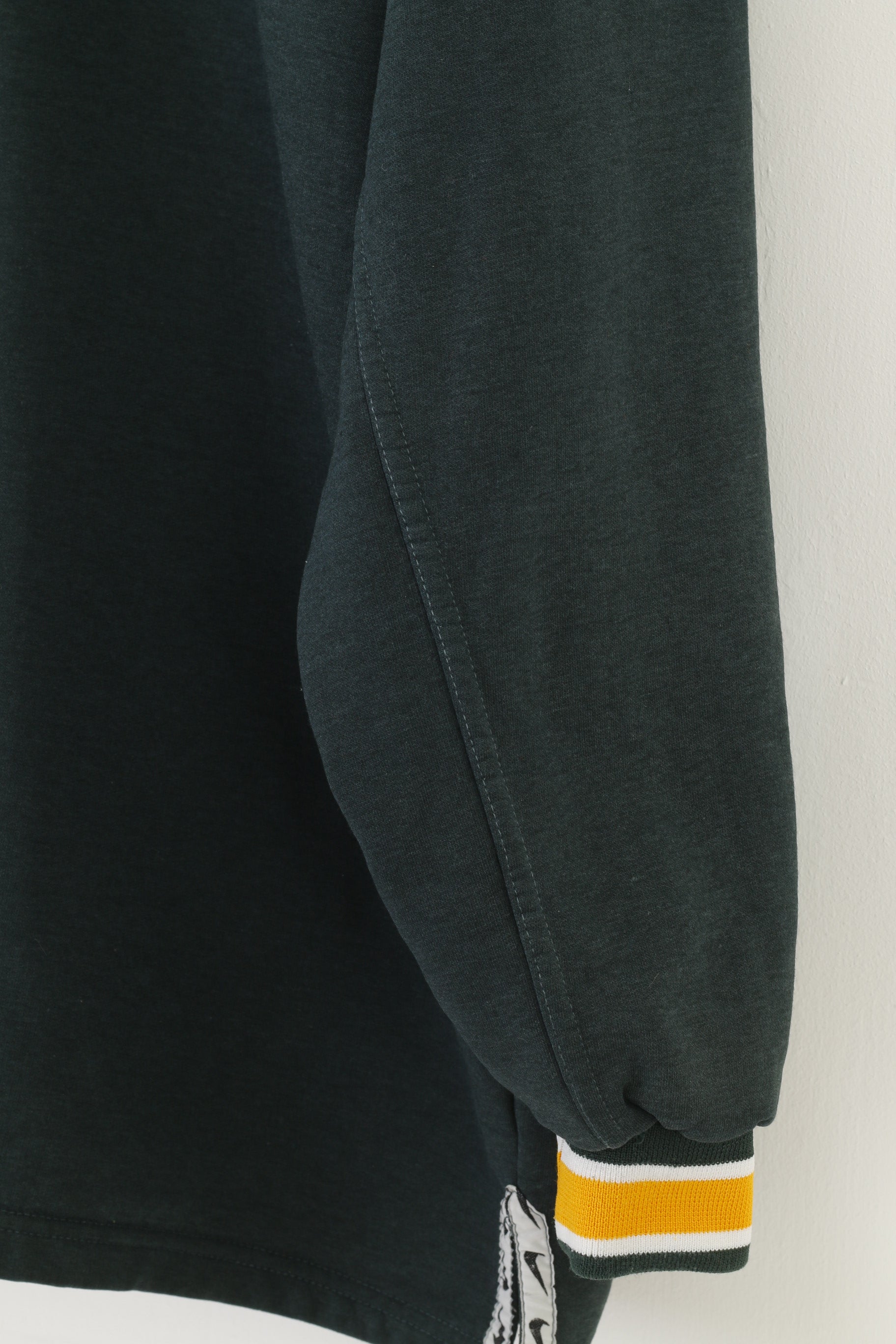 Nike Men XXL Sweatshirt V Neck Vintage 90s Cotton Green Hoodie Service  Top