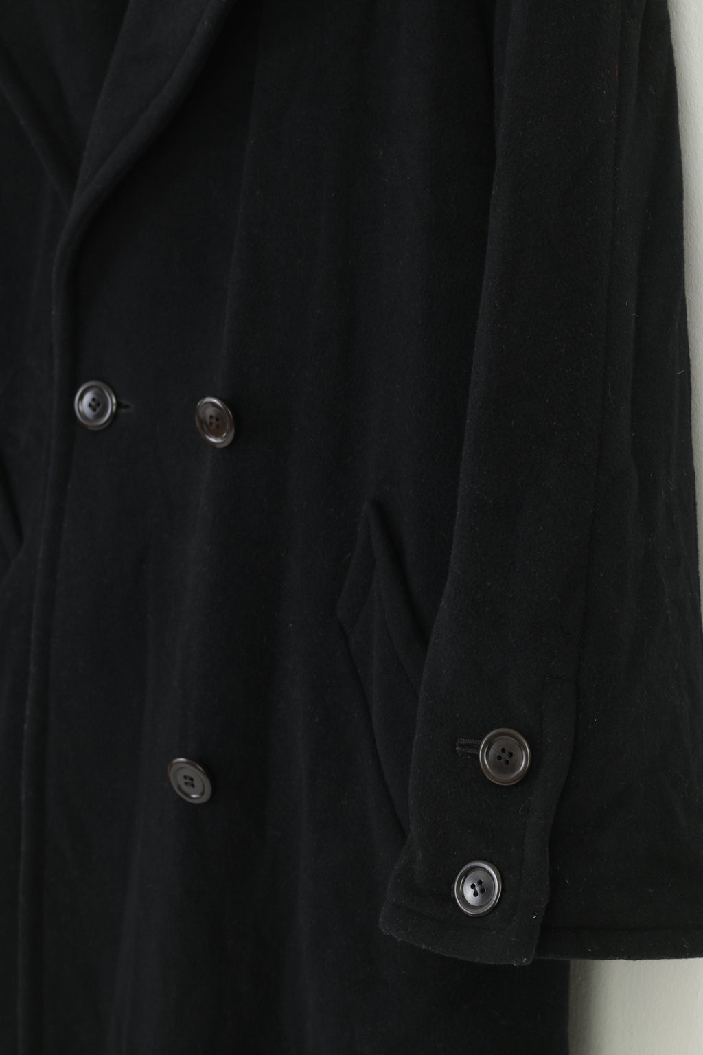 Richard Muller Petite Mademoiselle Woman M Coat Black Wool  Buttons West Germany Top